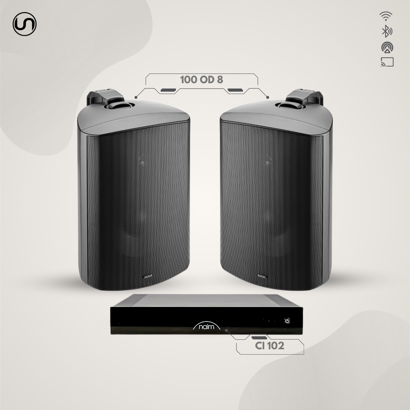 Audiophile On-Wall Outdoor Speaker Set