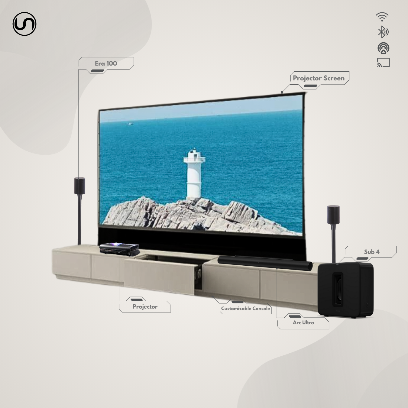 Immersive Home Cinema in a Box (Black)