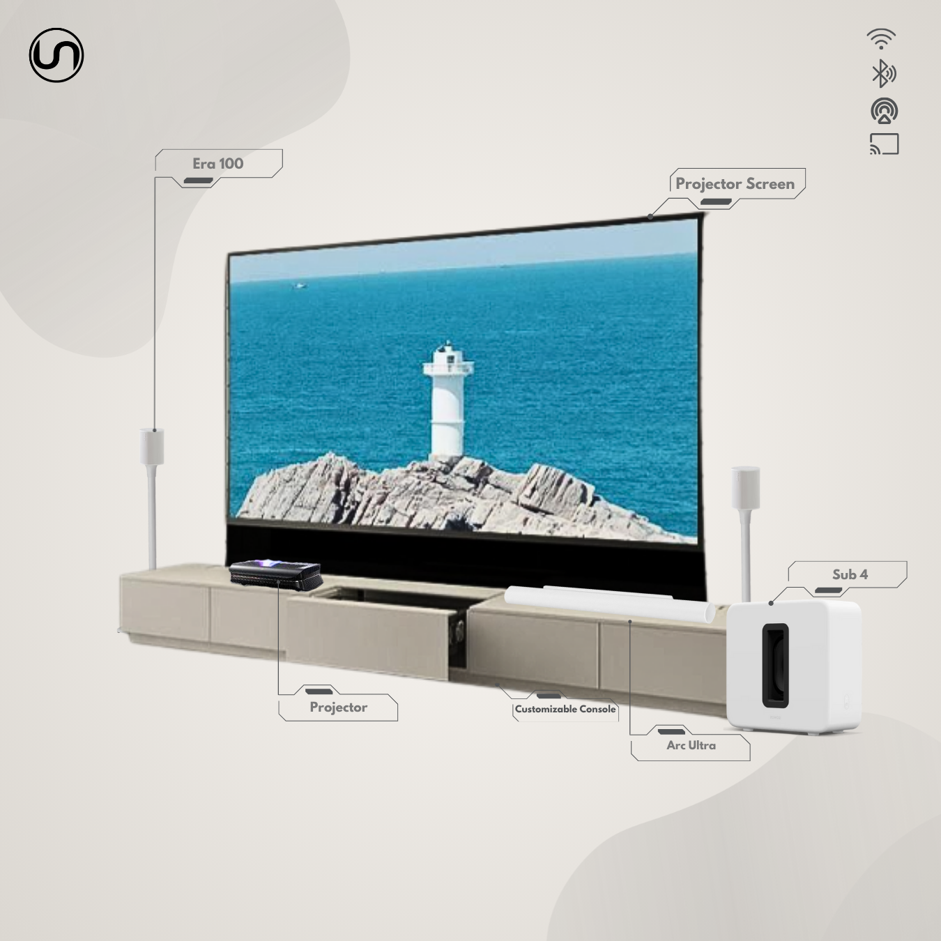 Premium Immersive Home Cinema in a Box (Black)