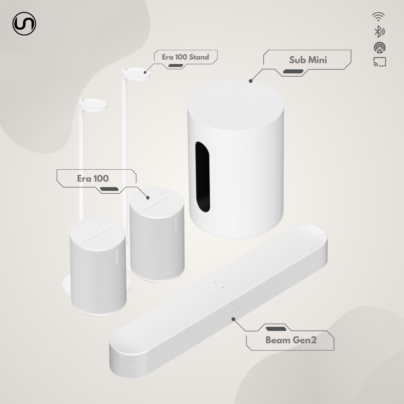 Immersive Set with Beam (White)